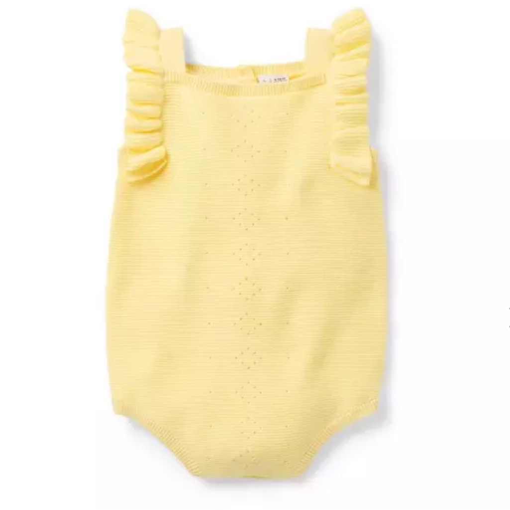 Janie And Jack Pointelle Ruffle Romper